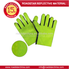Pvc film green reflective glove for police